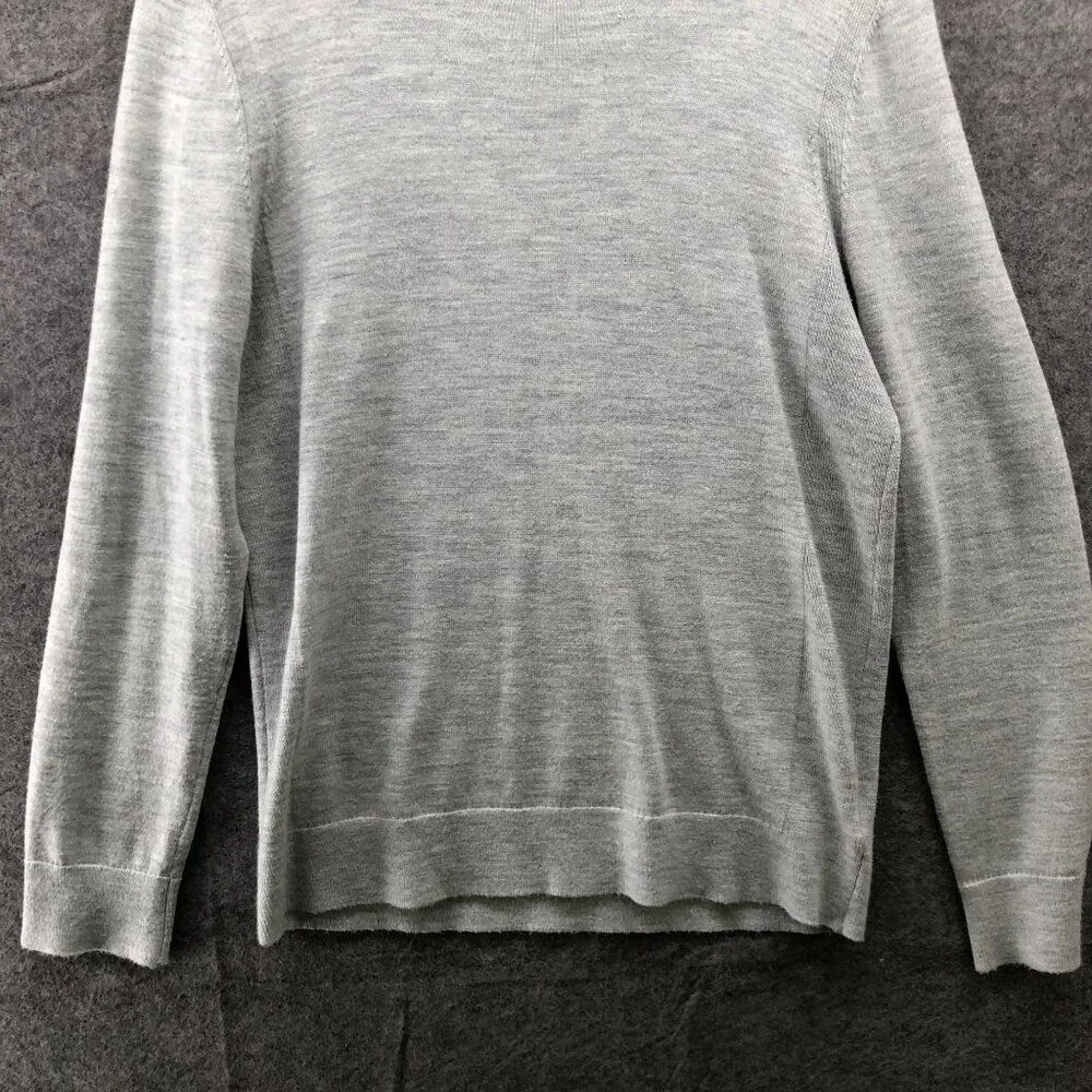 Express Merino Wool Blend Sweater‎ Mens M Light Gray Crewneck Stretch - Picture 6 of 8